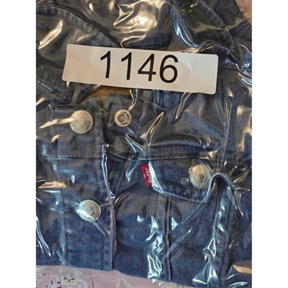 Levis 24M Girls Denim Jacket With Button Front & Ruffled Hem - Picture 6 of 7